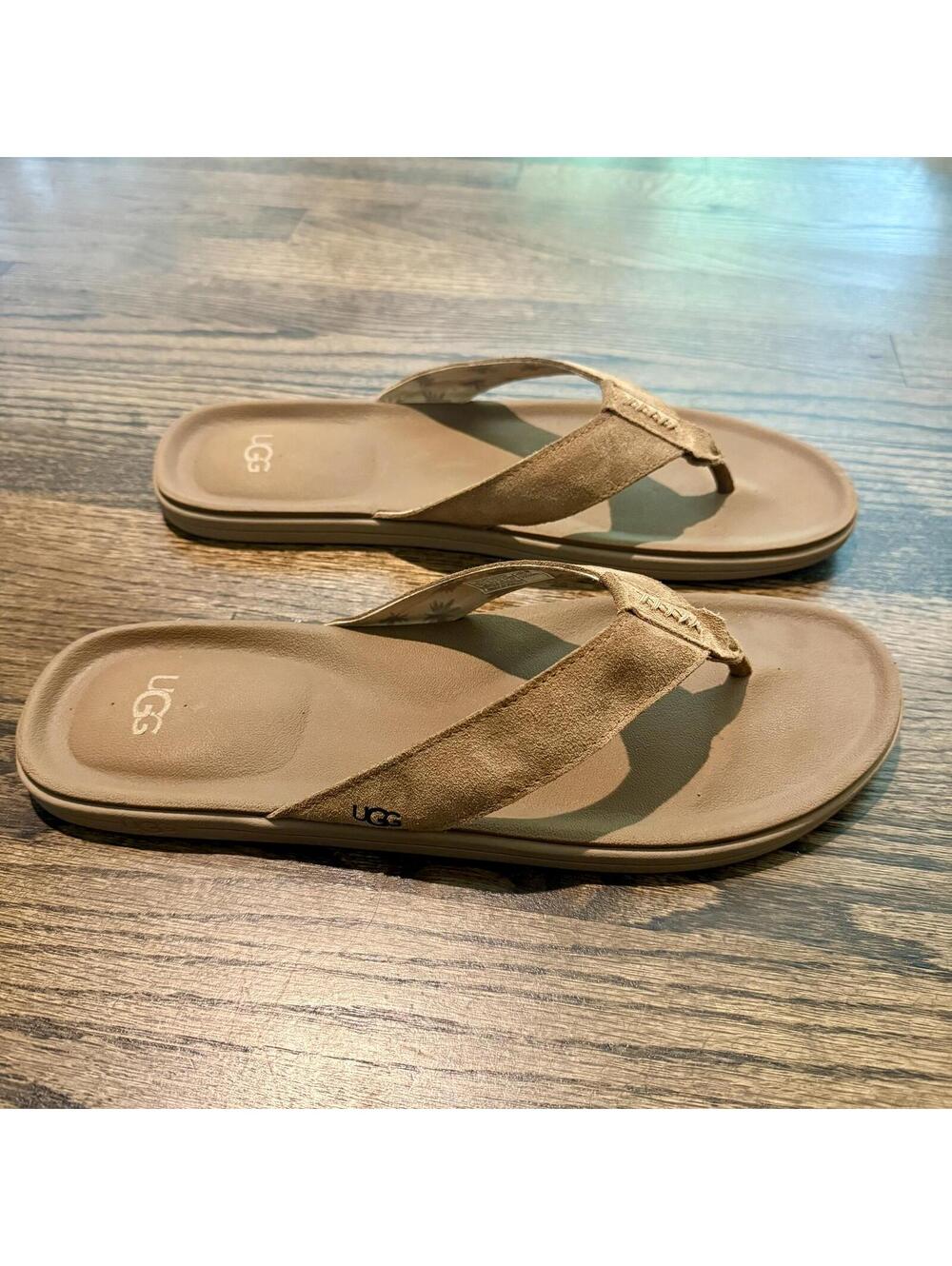 UGG Brookside Men's Brown Flip Flop Sandals US Size 13 - Picture 3 of 7